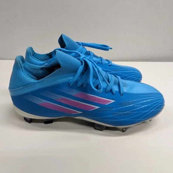 NWT adidas X Speedflow.2 FG Cleats GW7476 BLUE/PINK/WHITE Size 5 - Picture 1 of 7